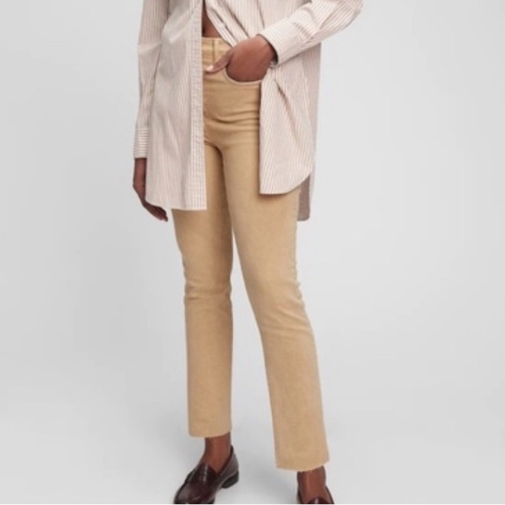 Gap Vintage Slim High Rise Straight Crop Jeans | Tan | Size 25/ 0P